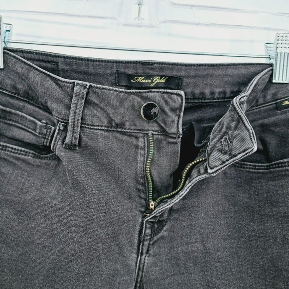 Mavi Gold Skinny Jeans 27 Faded Black Grey Cotton Stretch Classic Denim 5 Pocket - Picture 6 of 11